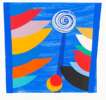 Orange And Blue Q Newlyn - Signed Print