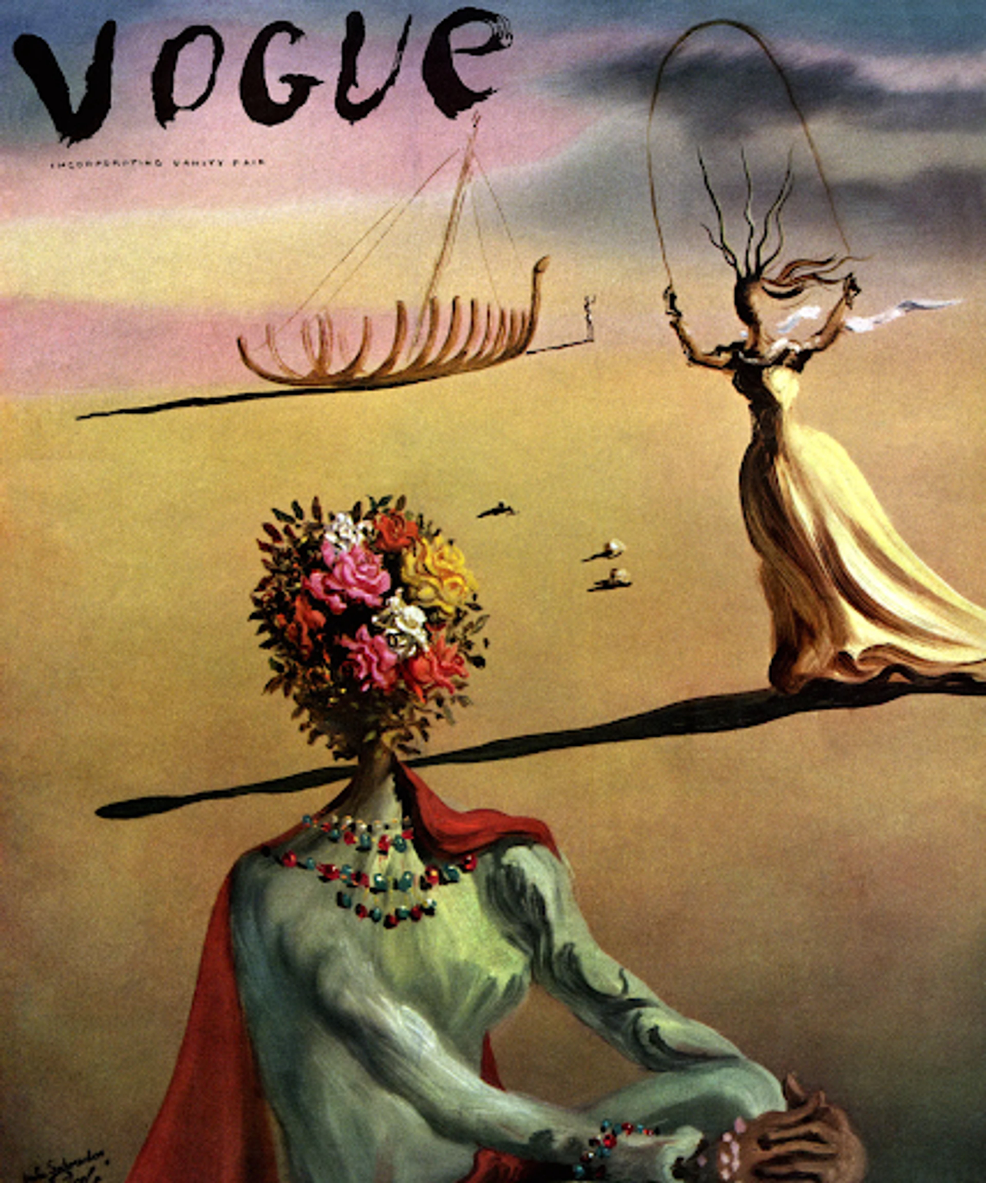 Une œuvre de Salvador Dalí a fait la couverture du magazine Vogue.
