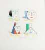 David Hockney: Simplified Faces (State II) - Signed Print