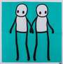 Stik: Holding Hands (teal) - Signed Print