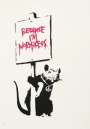 Banksy: Because I'm Worthless (red) - Unsigned Print