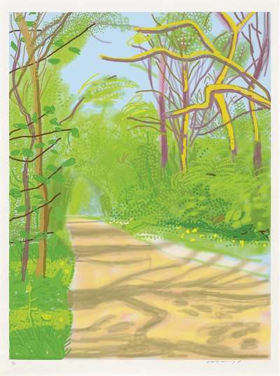 The Arrival Of Spring In Woldgate, East Yorkshire In 2011 (twenty eleven) - 25 April - Signed Print by David Hockney 2011 - MyArtBroker