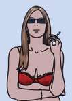 Ruth Smoking 4 - Signed Print