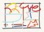 Tom Wesselmann: Fast Sketch Still Life With Fruit And Goldfish - Signed Print