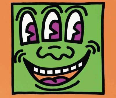 Three Eyed Monster - Signed Print by Keith Haring 1990 - MyArtBroker