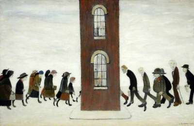 The Meeting Point - Signed Print by L S Lowry 1973 - MyArtBroker