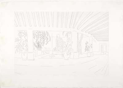 Mexican Hotel Garden - Signed Print by David Hockney 1984 - MyArtBroker