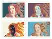 Details Of Renaissance Paintings (Sandro Botticelli, Birth Of Venus, F. & S. II.316 - 319) (complete set) - Signed Print