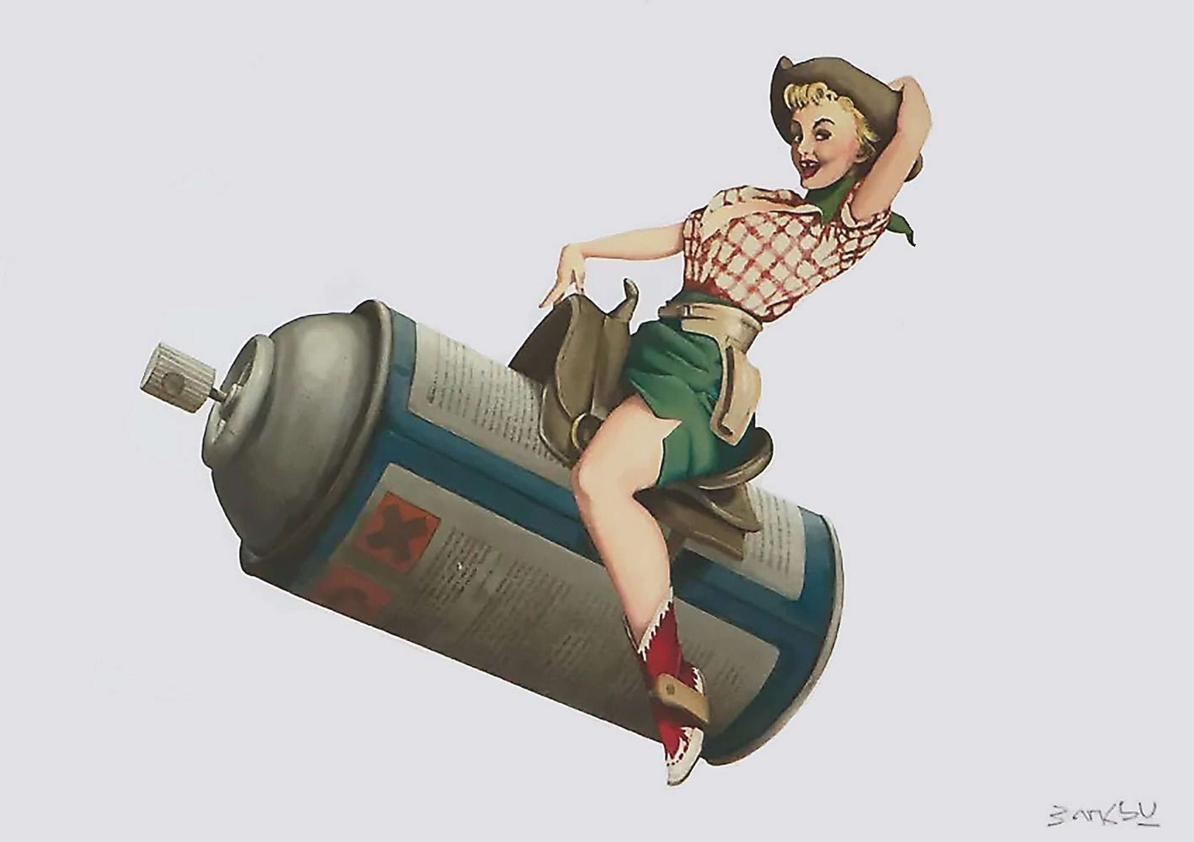 Rodeo Girl - Signed Print by Banksy 2008 - MyArtBroker