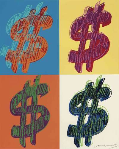Dollar Sign Quad (F. & S. II.284) - Signed Print by Andy Warhol 1982 - MyArtBroker