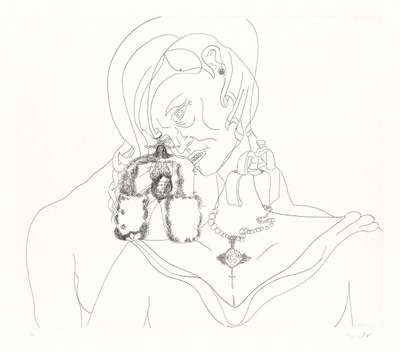 More Sketches Of Spain - For Miles Davis #3 - Signed Print by George Condo 1991 - MyArtBroker