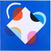 Development Of A Square Within A Square (blue) - Signed Print