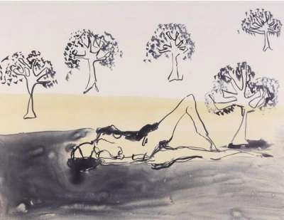 Laying With The Olive Trees - Signed Print by Tracey Emin 2011 - MyArtBroker
