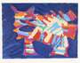 Karel Appel: Blue Cat - Signed Print