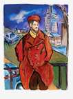Man On A Bridge Red (2018) - Signed Print