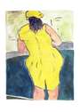 Bob Dylan: Woman In Red Lion Pub Yellow (2008) - Signed Print