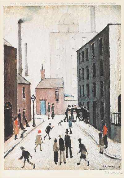 Industrial Scene - Signed Print by L S Lowry 1974 - MyArtBroker