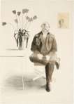 Henry Seated With Tulips - Signed Print
