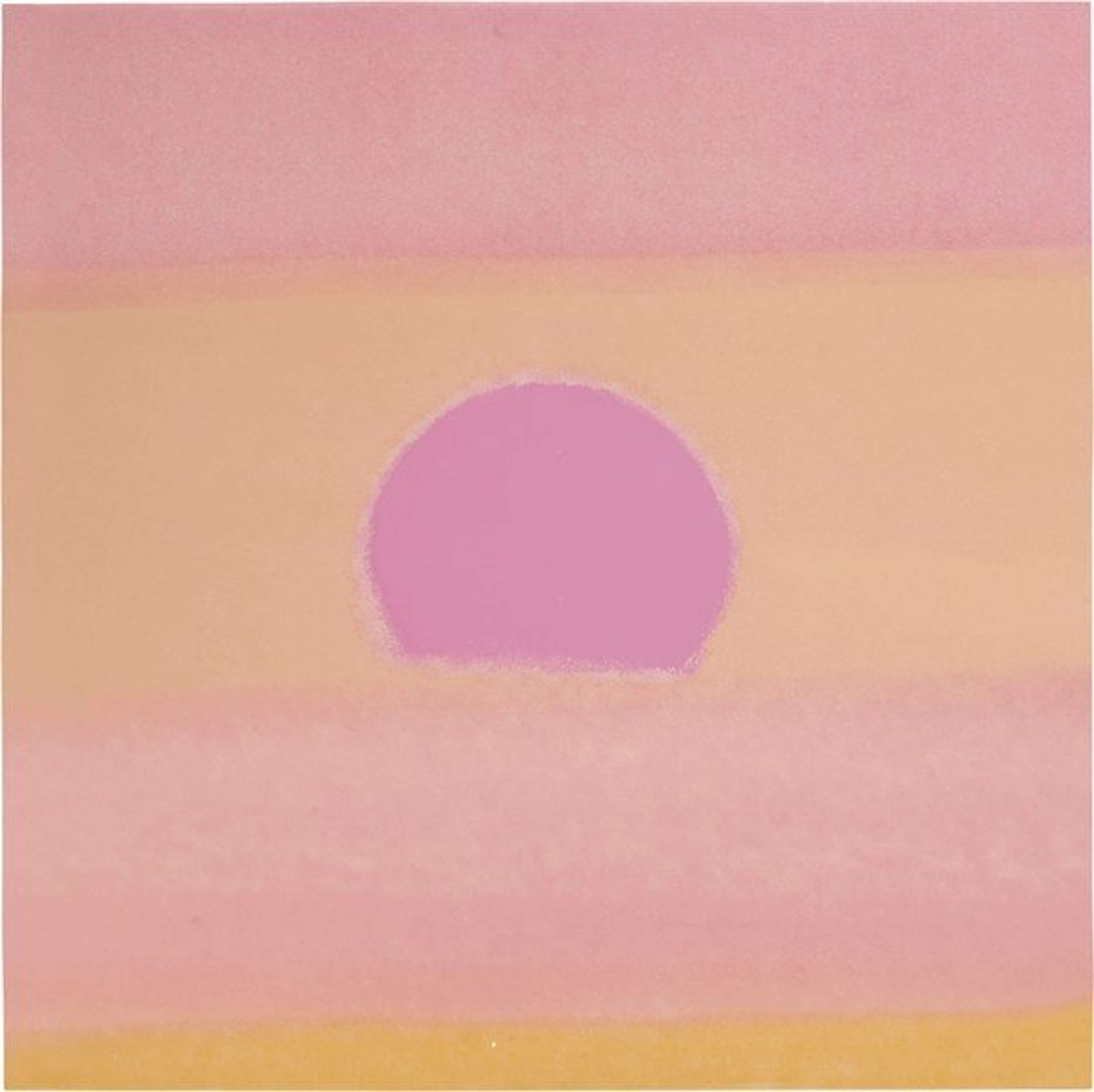 A setting sun in pinks and oranges