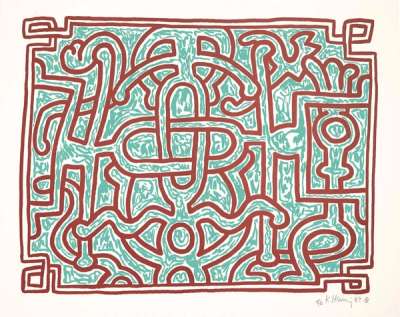 Chocolate Buddha 5 - Signed Print by Keith Haring 1989 - MyArtBroker