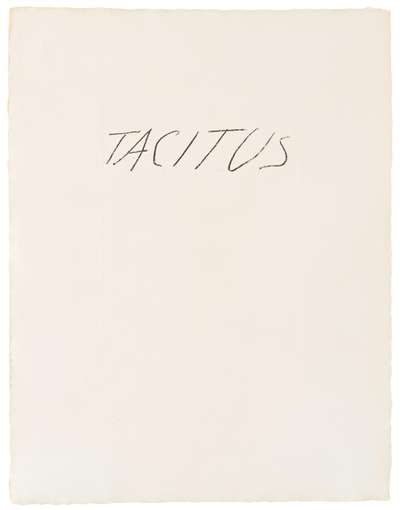 Tacitus - Signed Print by Cy Twombly 1975 - MyArtBroker