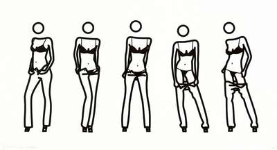 Bijou Gets Undressed 6 - Signed Print by Julian Opie 2004 - MyArtBroker