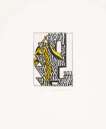 Head With Feathers And Braid - Signed Print