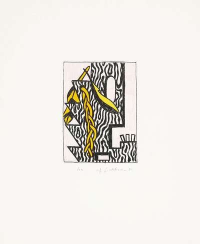 Head With Feathers And Braid - Signed Print by Roy Lichtenstein 1980 - MyArtBroker