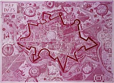 A Map of Days (red) - Signed Print by Grayson Perry 2013 - MyArtBroker