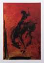 Richard Hambleton: Horse And Rider (red) - Unsigned Print