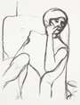 Richard Diebenkorn: Seated Woman In Arm Chair - Signed Print