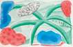 Landscape With A Plant, July 1986 - Signed Print