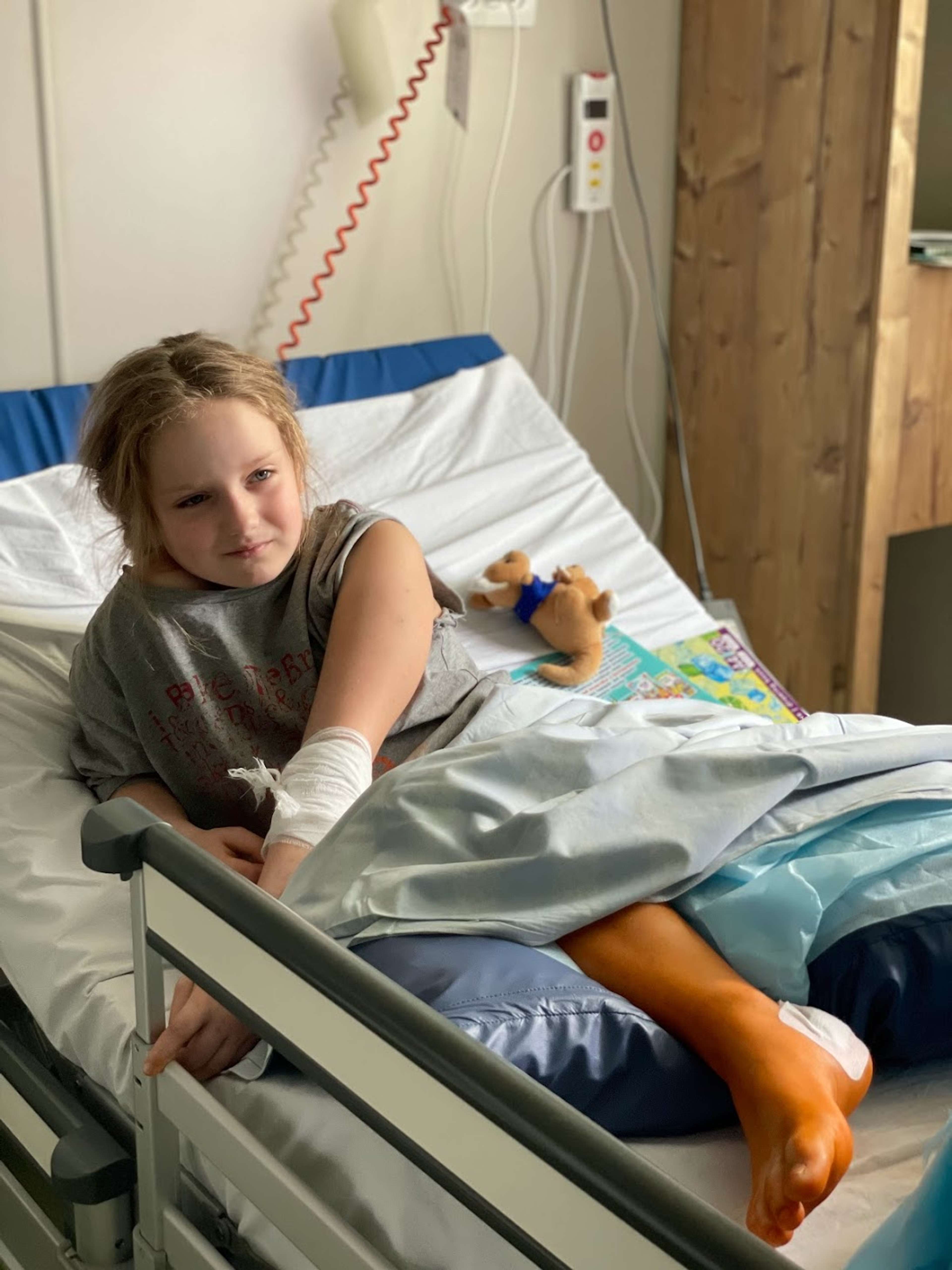 Varvara, 7 ans, après son opération