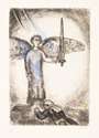 Marc Chagall: Joshua Before The Armed Angel - Signed Print