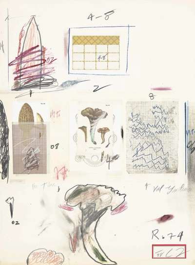 Plate VI (from Natural History Part I - Mushrooms) - Signed Print by Cy Twombly 1974 - MyArtBroker