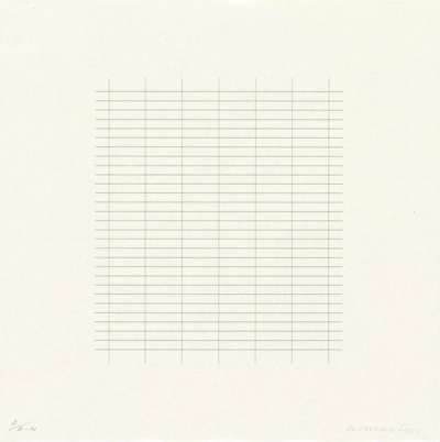 On A Clear Day 18 - Signed Print by Agnes Martin 1973 - MyArtBroker