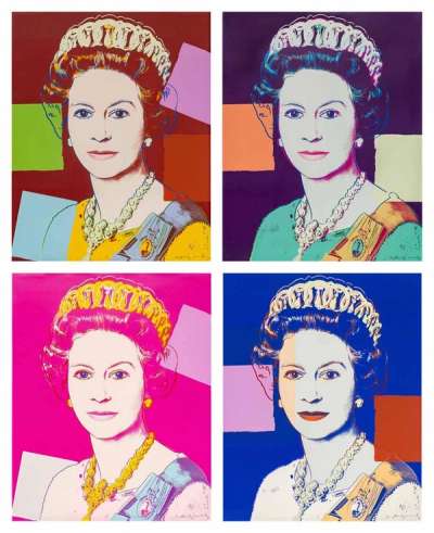 Queen Elizabeth II (F. & S. II.334 - 337) (complete set) - Signed Print by Andy Warhol 1985 - MyArtBroker