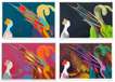 Details Of Renaissance Paintings (Paolo Uccello, F. & S. II.324-327) (complete set) - Signed Print