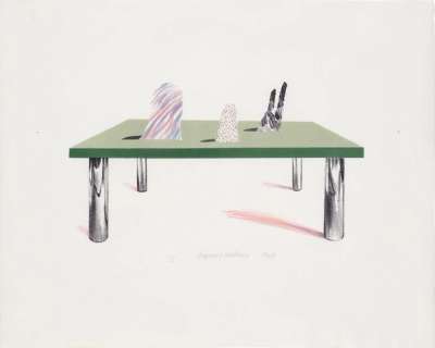 Glass Table With Objects - Signed Print by David Hockney 1969 - MyArtBroker
