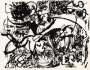 Jackson Pollock: Untitled (After Number 8 - Black Flowing, 1951) - Signed Print