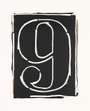 Jasper Johns: Figure 9 (Black Numeral) - Signed Print