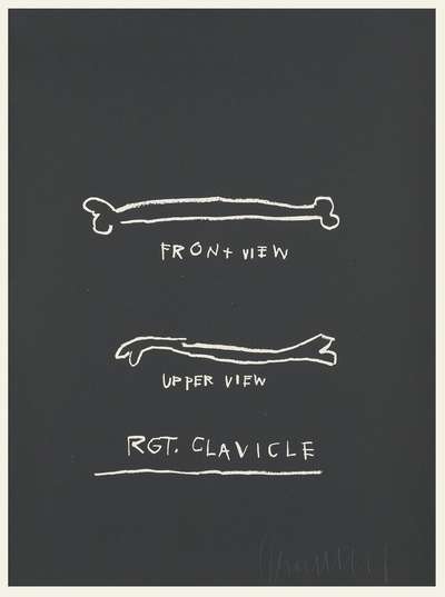 Anatomy, Right Clavicle - Signed Print by Jean-Michel Basquiat 1982 - MyArtBroker