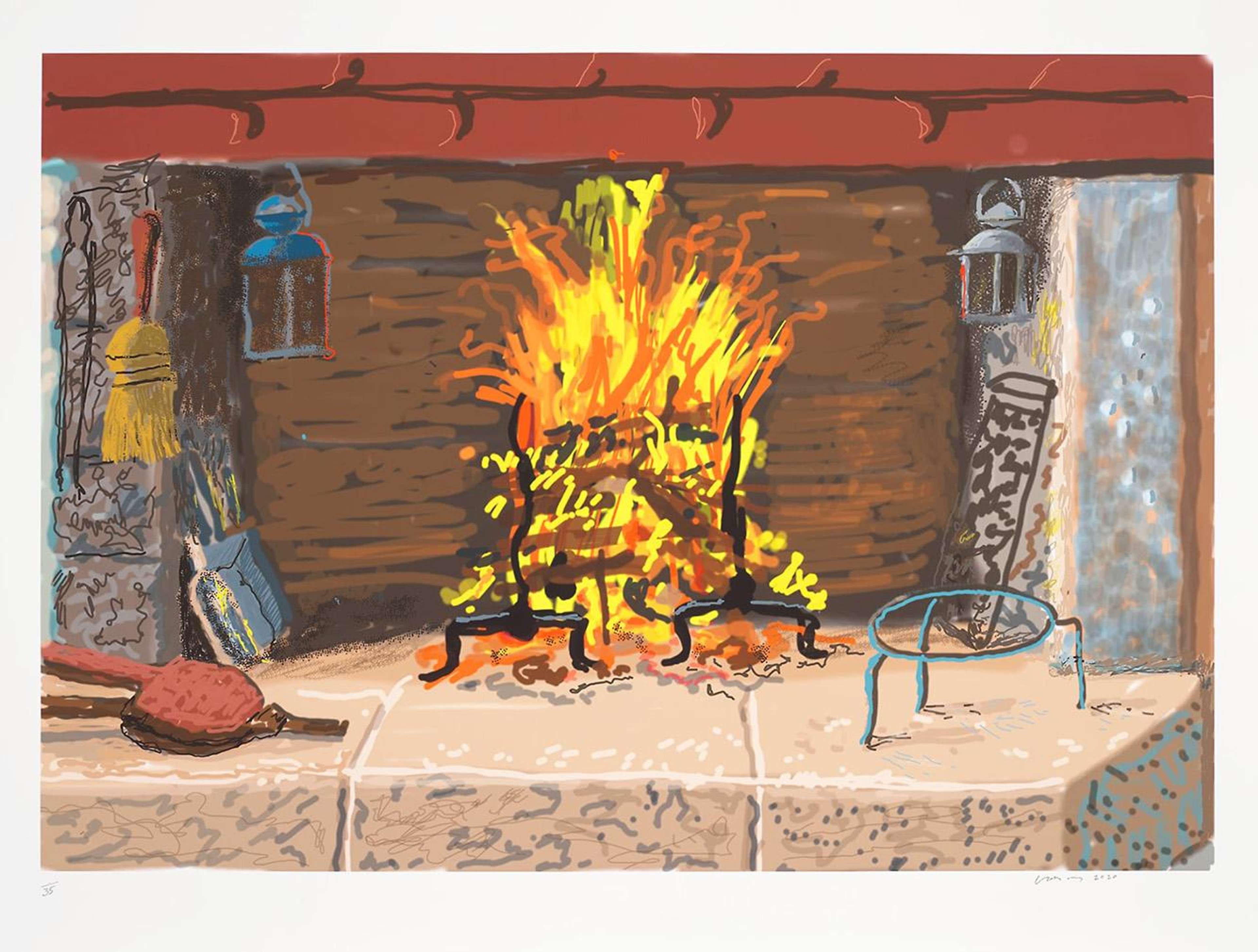 A Bigger Fire by David Hockney