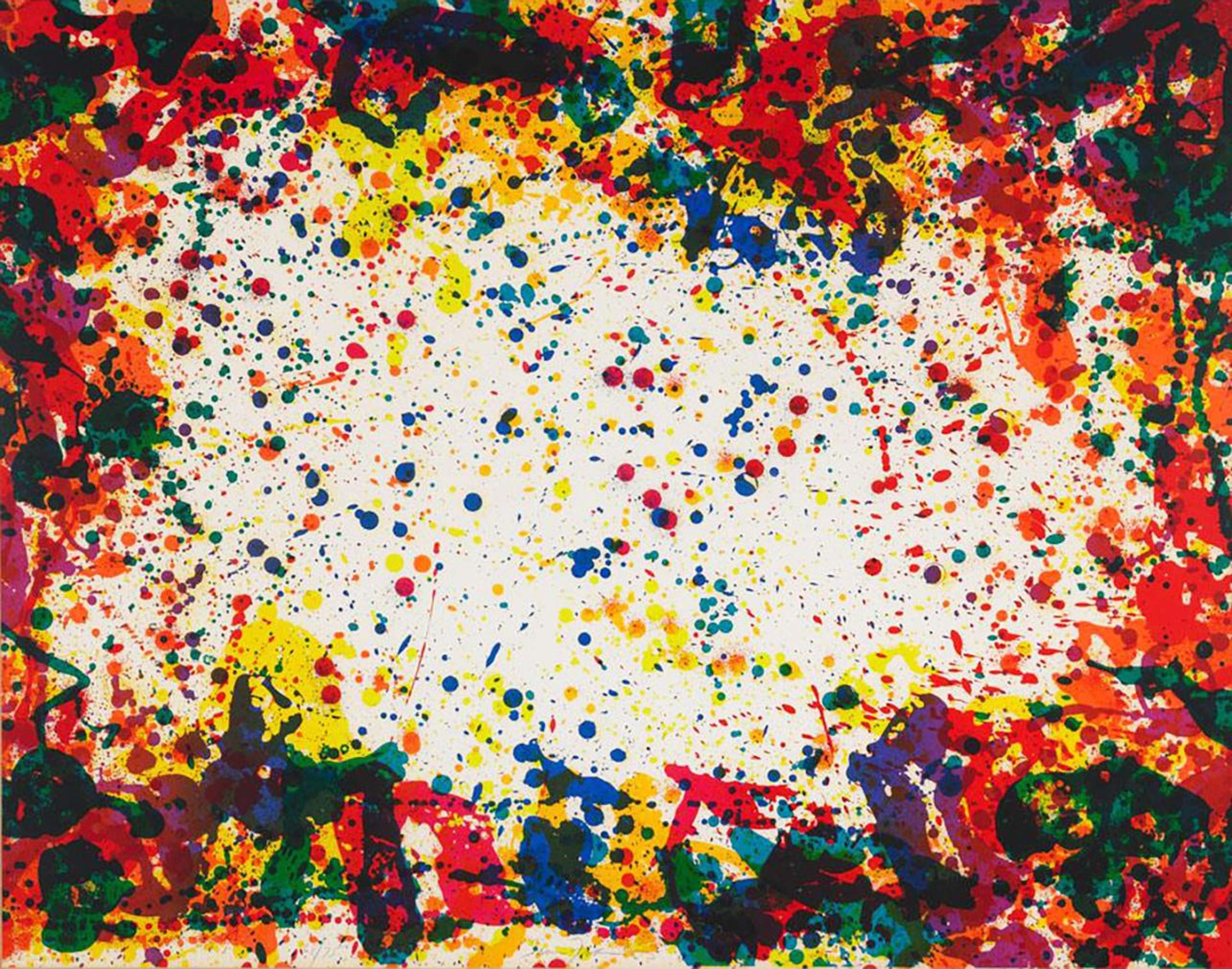 Five Coral Screen - Signed Print by Sam Francis 1972 - MyArtBroker