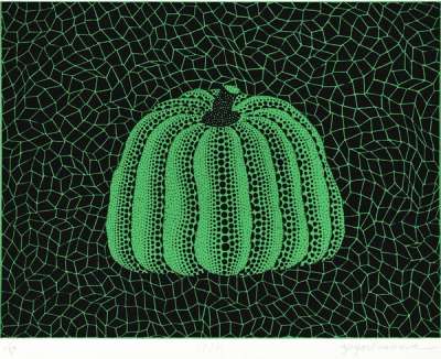 Pumpkin (green) - Signed Print by Yayoi Kusama 1984 - MyArtBroker
