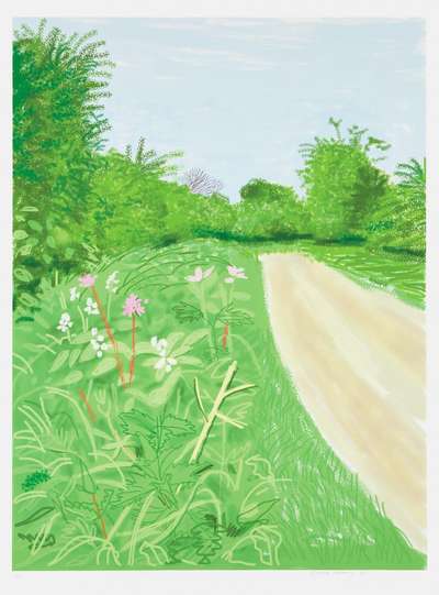 The Arrival Of Spring In Woldgate, East Yorkshire In 2011 (twenty eleven) - 26 April - Signed Print by David Hockney 2011 - MyArtBroker