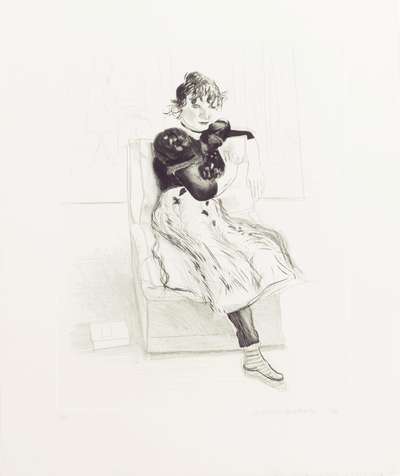 Celia Observing (black state) - Signed Print by David Hockney 1976 - MyArtBroker