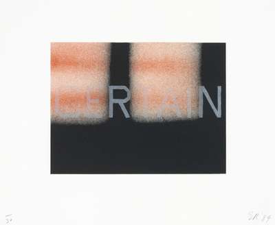 Certain - Signed Print by Ed Ruscha 1989 - MyArtBroker