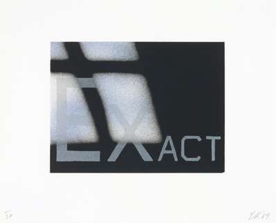 Exact - Signed Print by Ed Ruscha 1989 - MyArtBroker