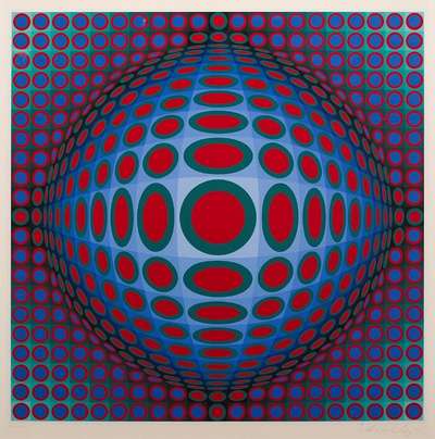 Vega 222 - Signed Print by Victor Vasarely 1969 - MyArtBroker